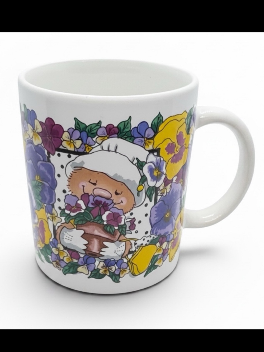 Vintage Suzie’s Zoo “A Pansy for Your Thoughts” Coffee Mug